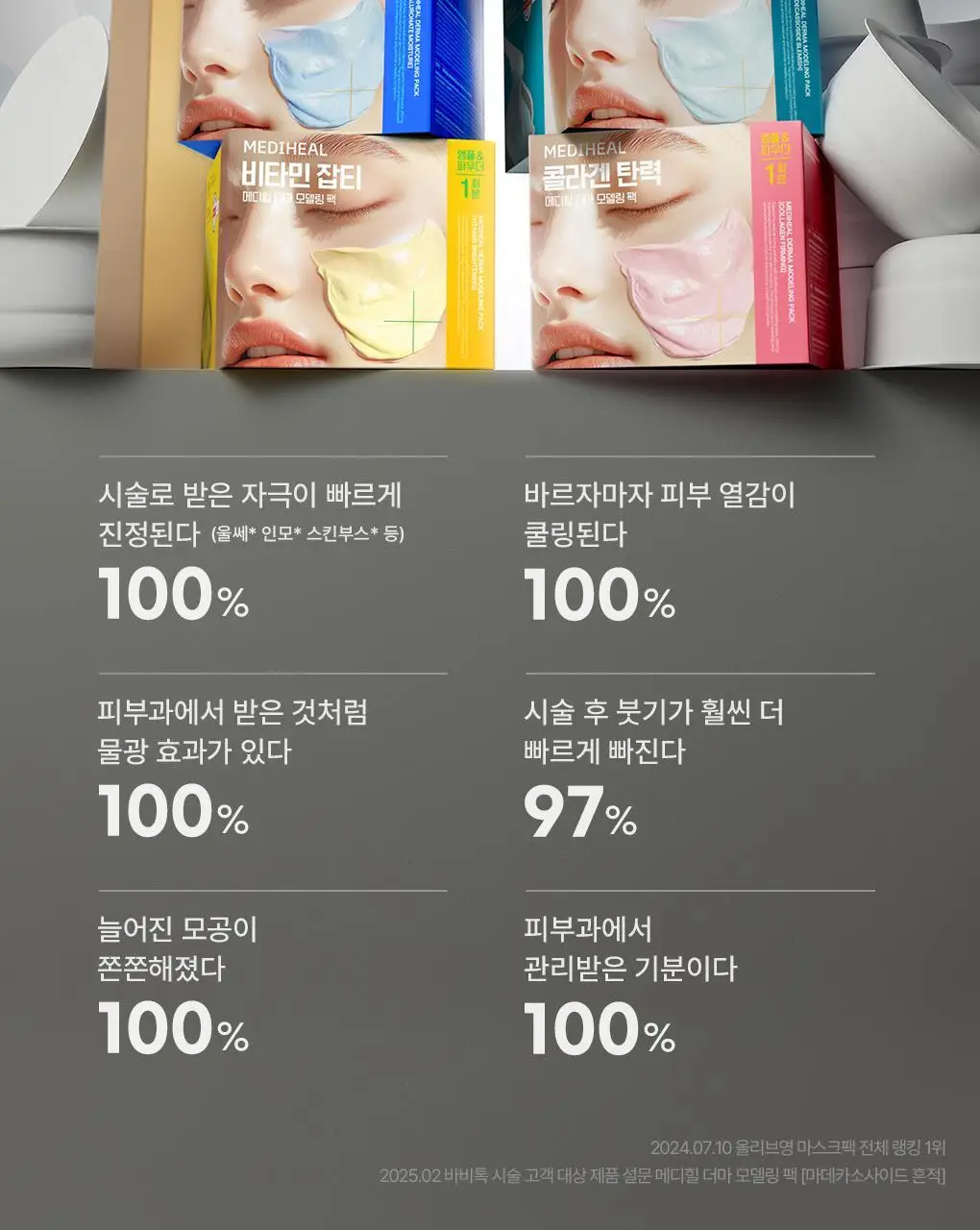 [쿨링진정] 메디힐 모델링팩&앰플 풀세트 5종 골라담기 상세페이지 4